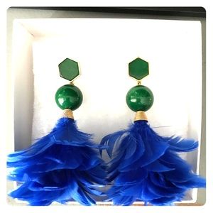 Tory Burch Feather Drop Earrings